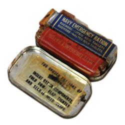 Boîte de ration de survie, US Navy, CHARMS COMPANY, pleine