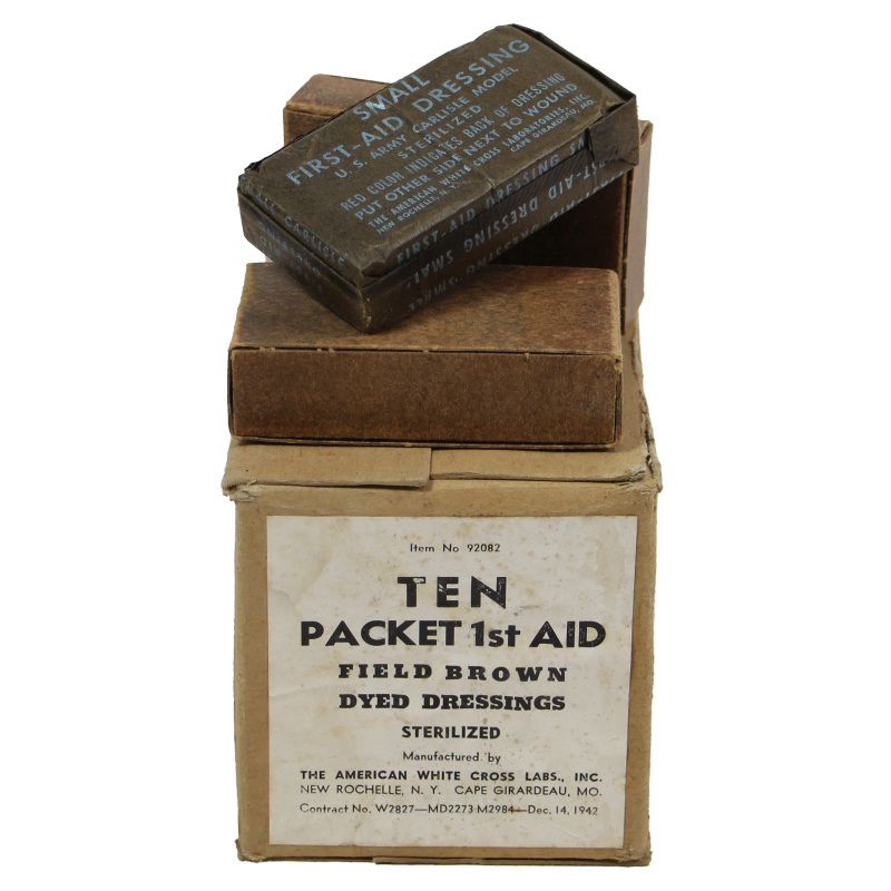 Pansement, Small First-Aid, US Army, Carlisle Model, 1942, THE AMERICAN WHITE CROSS LABS, Item 92082
