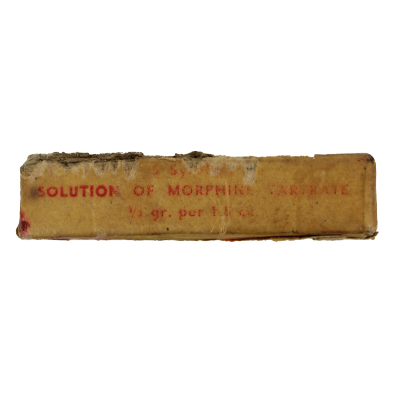 Boîte de 5 syrettes de morphine, Item No. 9115500, vide