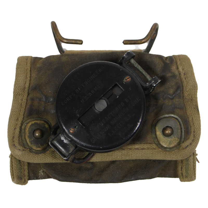 Compass, Marching, SUPERIOR MAGNETO CORP., with Canvas Pouch, Impregnated