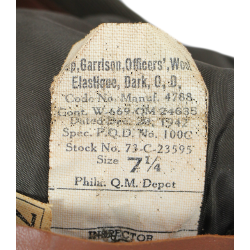 Calot officier, chocolat, taille 58, 1942