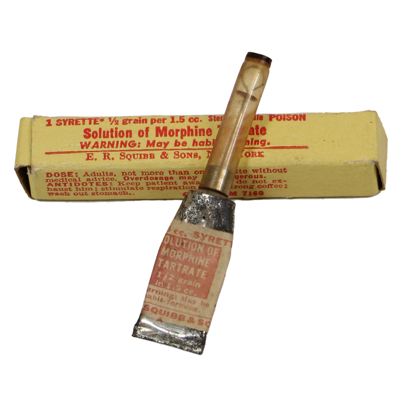 Syrette, Morphine, E.R. SQUIBB & SONS, US Army Medical Department