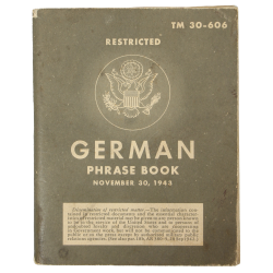 Booklet, German Phrase Book, TM 30-606, 1943