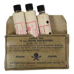 Applicators, Iodine, Bottle Type, Unit No. 17, A.E. HALPERIN CO., INC., Complete