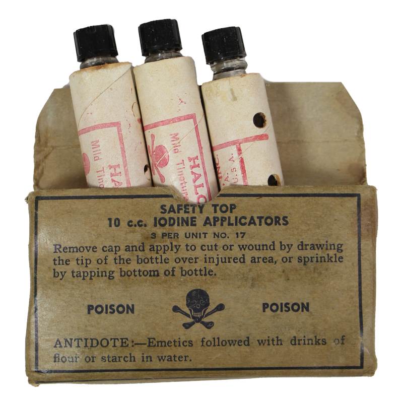 Applicators, Iodine, Bottle Type, Unit No. 17, A.E. HALPERIN CO., INC., Complete
