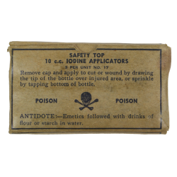 Applicators, Iodine, Bottle Type, Unit No. 17, A.E. HALPERIN CO., INC., Complete
