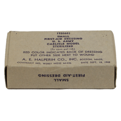 Pansement, Small First-Aid, US Army, Carlisle Model, A.E. HALPERIN CO., INC. 1942