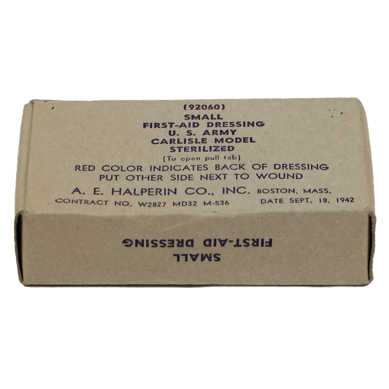Pansement, Small First-Aid, US Army, Carlisle Model, A.E. HALPERIN CO., INC. 1942