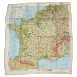 Carte d'évasion, Zones of France, MI9, 1944
