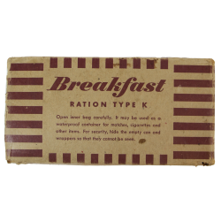 Ration K, Breakfast, complète, 1944