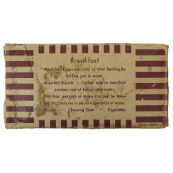 Ration K, Breakfast, complète, 1944