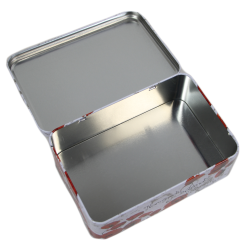 Sugar box, metal, Poppies