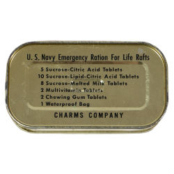 Boîte de ration de survie, US Navy, CHARMS COMPANY, intacte