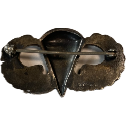 Badge, Parachutist's, 'Jump Wings', US Army, Sterling, Pin Back