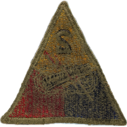Insigne, 2nd Armored Division, Normandie, dos vert 1943