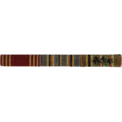Rubans de décoration, Good Conduct, American Campaign, European African Middle Eastern Campaign, 1 flèche, 3 étoiles