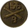 Disk, Collar, 156th Field Artillery Regiment, B Battery, WWI