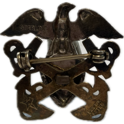 Insigne de calot, officier, US Navy, Sterling