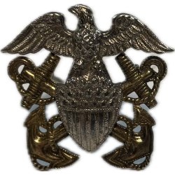 Insigne de calot, officier, US Navy, Sterling