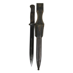 Bayonet, Mauser 98k, 1941, Complete with Matching Scabbard and Leather Frog, 1941