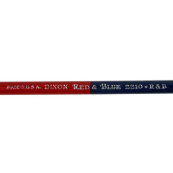Crayon de couleur, DIXON, Red & Blue 2210, Made in U.S.A.