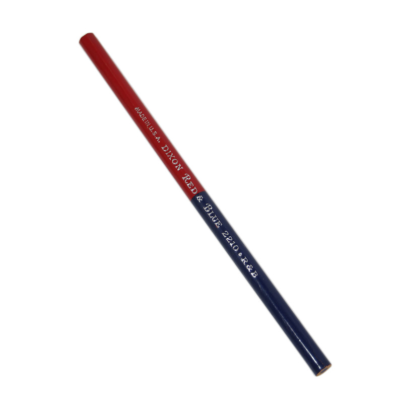 Crayon de couleur, DIXON, Red & Blue 2210, Made in U.S.A.