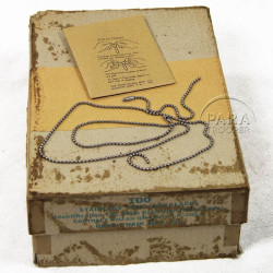 Chaînettes pour plaques d'identité, Dog Tags, WWII