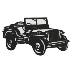 Decoration, Wall, Metal, Jeep