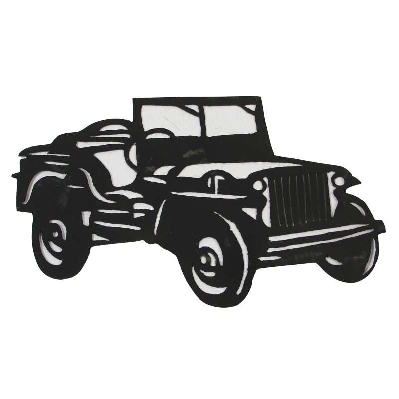 Decoration, Wall, Metal, Jeep