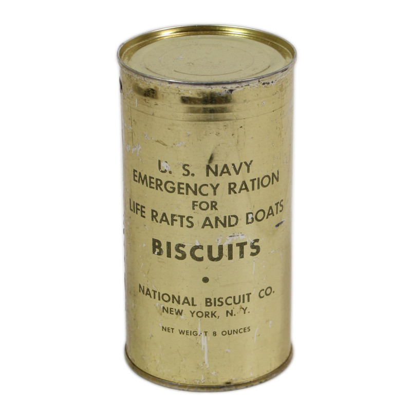Can, Biscuits, US Navy, Emergency Rations For Life Rafts and Boats, Untouched