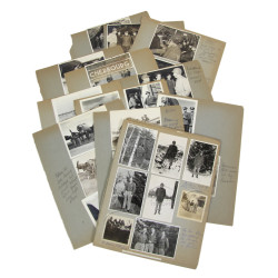58 Photographs, Lot, US Army, US and Soviet Liaison Officers, Normandy, France, Germany, 1944-1946