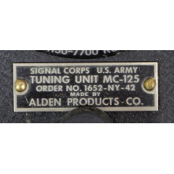Tuning Unit, MC-125, USAAF, ALDEN PRODUCTS CO. 1942