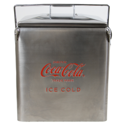 Glacière en métal, Coca-Cola, Inox, Grand modèle