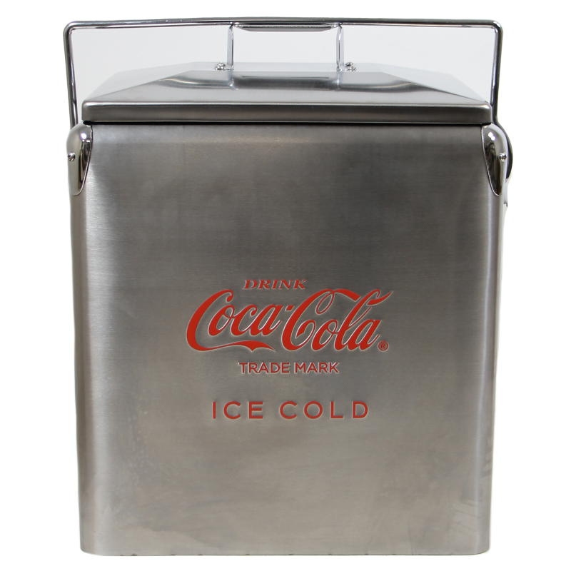 Glacière en métal, Coca-Cola, Inox, Grand modèle Glacière en métal, Coca-Cola, Inox, Grand modèle