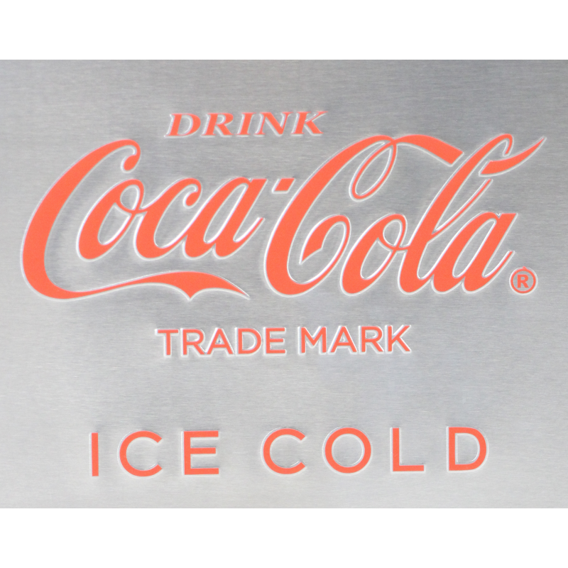 Glacière en métal, Coca-Cola, Inox, Grand modèle
