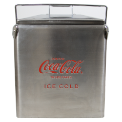 Glacière en métal, Coca-Cola, Inox, Grand modèle