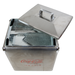 Glacière en métal, Coca-Cola, Inox, Grand modèle
