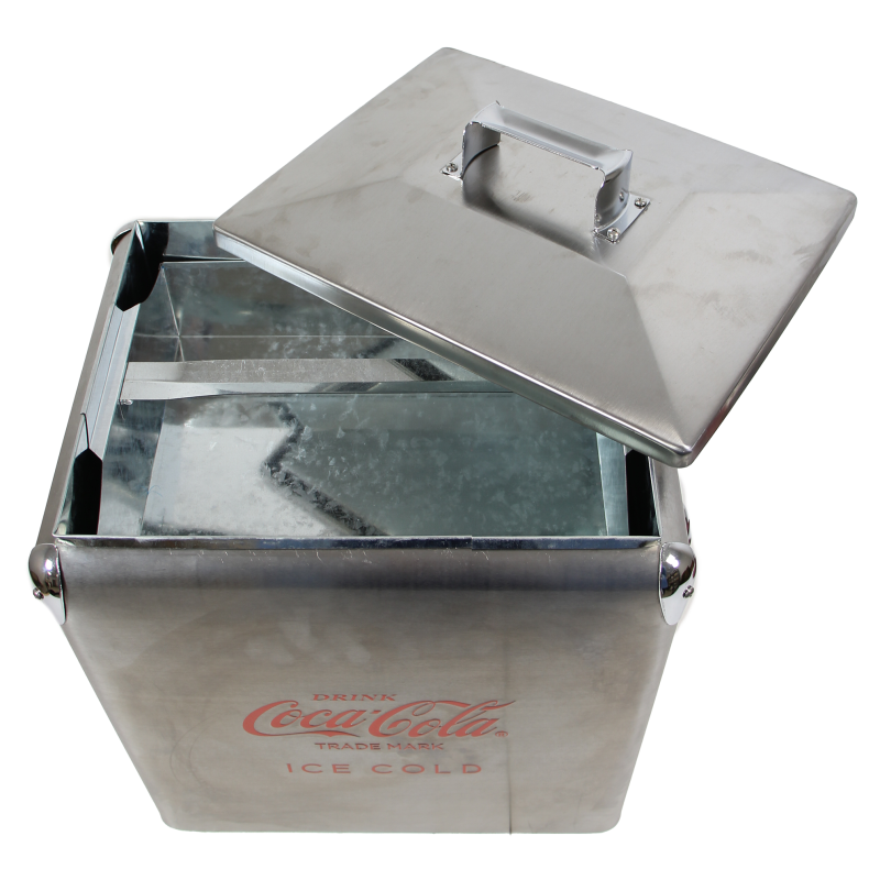 Cooler, Coca-Cola, Metal steel, Inox, Large