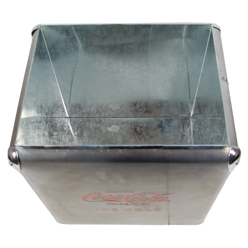 Glacière en métal, Coca-Cola, Inox, Grand modèle