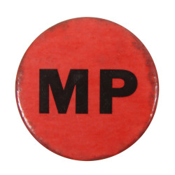 Badge à épingle, MP, Military Police, rouge
