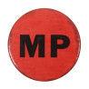 Badge, Pin, MP, Military Police, Red