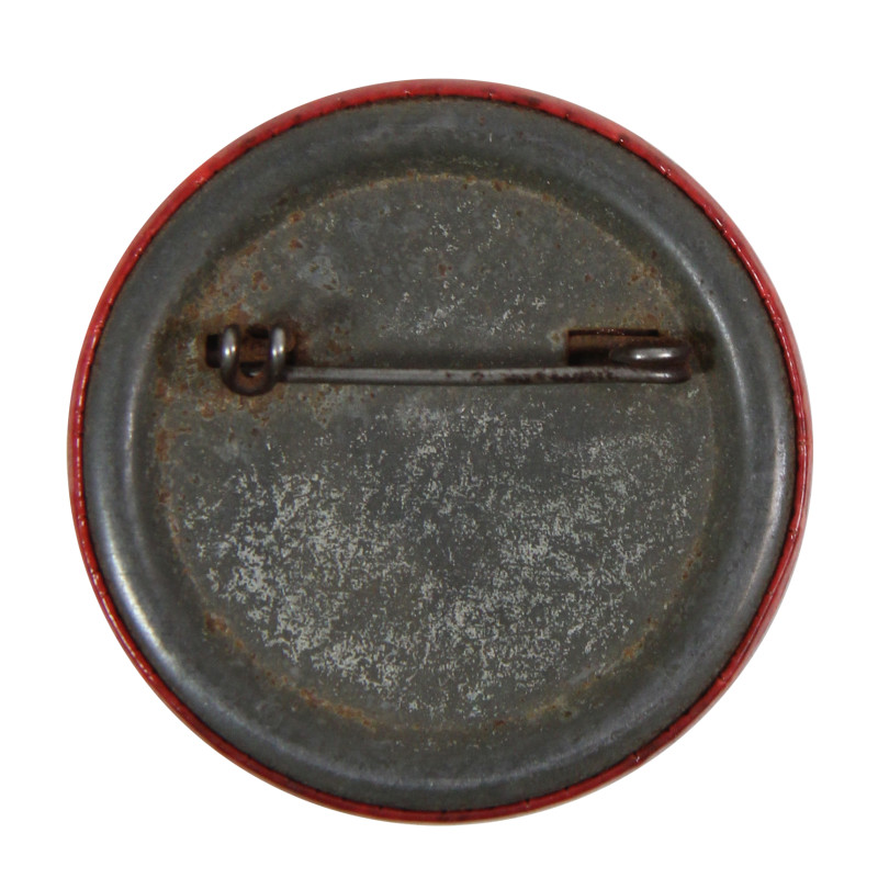 Badge à épingle, MP, Military Police, rouge