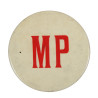 Badge, Pin, MP, Military Police, White