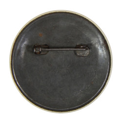 Badge à épingle, MP, Military Police, blanc