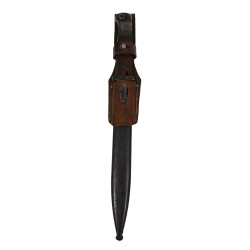 Bayonet, Mauser 98k, 1937, Complete with Matching Scabbard and Leather Frog, 1941