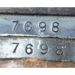 Baïonnette Mauser 98k, 1937, complète avec fourreau au même numéro et porte-baïonnette en cuir, 1941