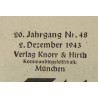 Magazine, Münchner Illustrierte Presse, December 2, 1943