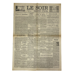 Newspaper, Belgian, Le Soir, July 26, 1944