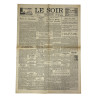 Newspaper, Belgian, Le Soir, July 26, 1944 Newspaper, Belgian, Le Soir, July 26, 1944