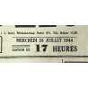Newspaper, Belgian, Le Soir, July 26, 1944 Newspaper, Belgian, Le Soir, July 26, 1944